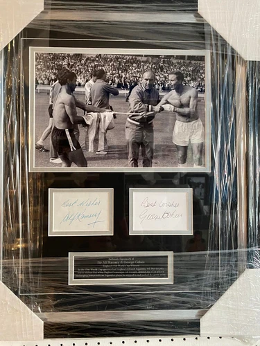 Sir Alf Ramsey & George Cohen 1966 World Cup Winners Signed Montage
