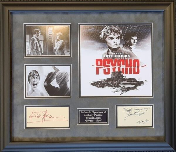 Alfred Hitchcock & Janet Leigh – Psycho (1960) Signed Montage