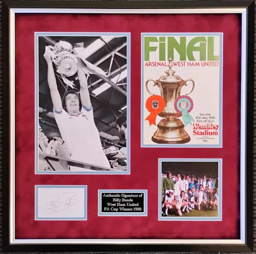 Billy Bonds West Ham United FA Cup Winner 1980 Signed Montage