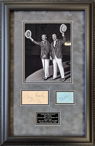Bing Crosby and Bob Hope Signed Montage