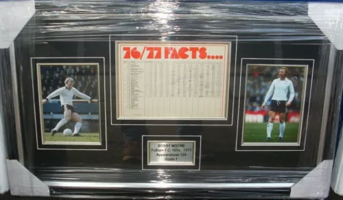 Bobby Moore Fulham 1975-77 Signed Montage