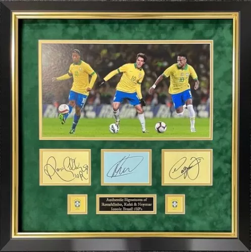 Brazil Legends Signed Montage - Ronaldinho, Kaka, Neymar