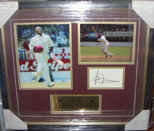 Brian Lara West Indies Cricket Legend Signed Display