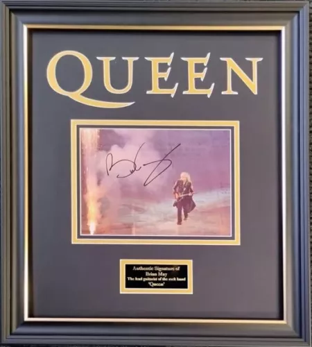 Brian May Queen Pioneers of Rock Signed Montage