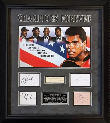 Champions Forever - Ali, Frazier, Foreman, Holmes & Norton Multi-Signed Montage