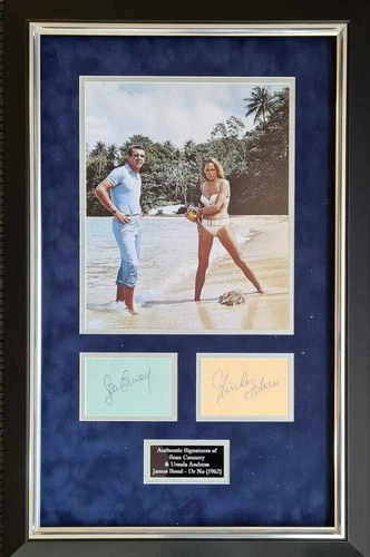 Sean Connery and Ursula Andress Dr No Signed Montage