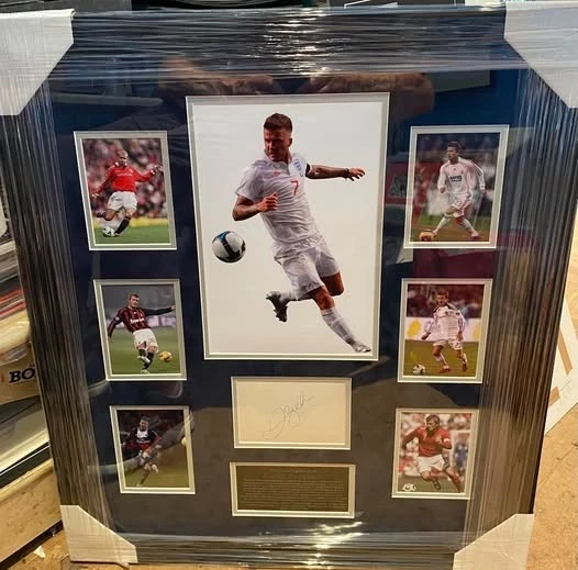 David Beckham England Signed Montage