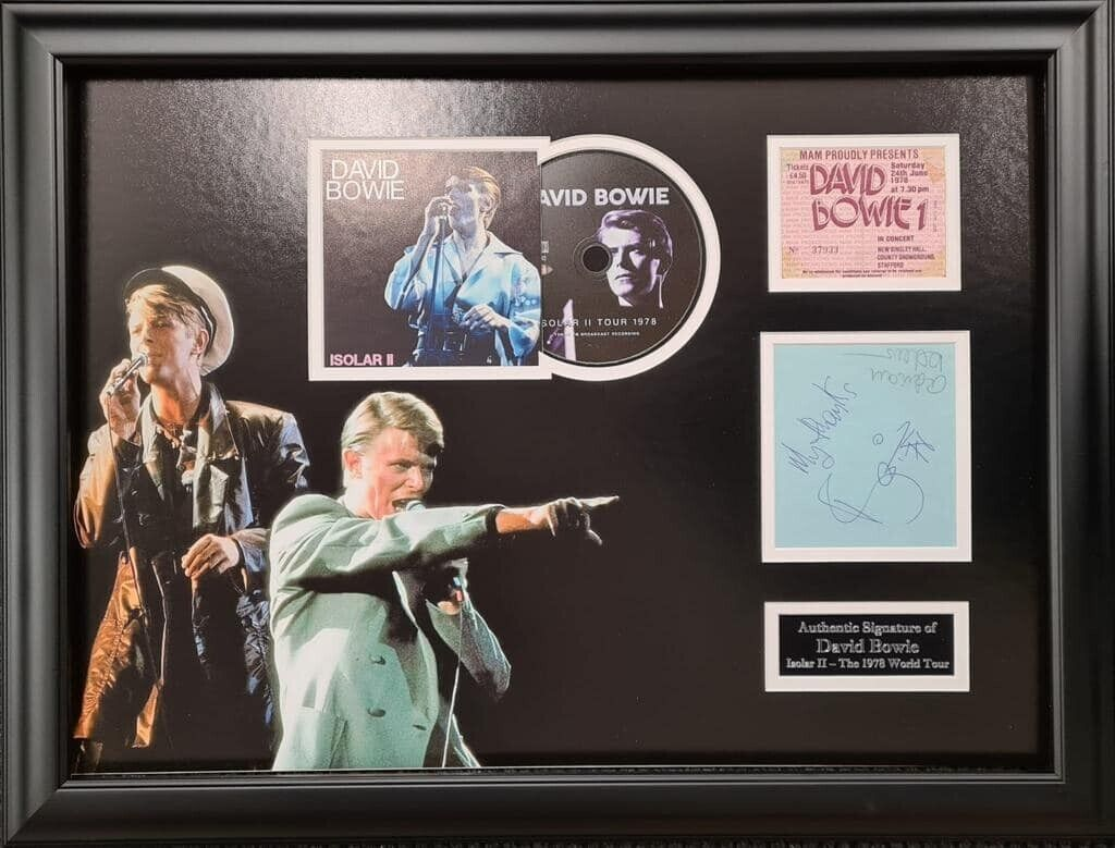 David Bowie Signed Isolar II Tour Display