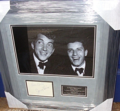 Dean Martin and Jerry Lewis Signed Montage