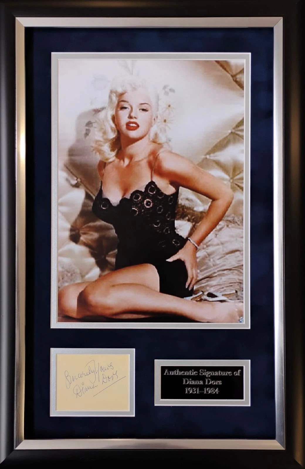 Diana Dors Vintage Signed Montage