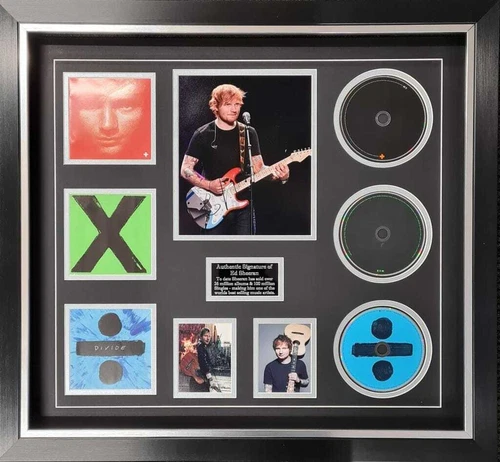 Ed Sheeran Signed Deluxe CD Montage - Complete Albums Collection