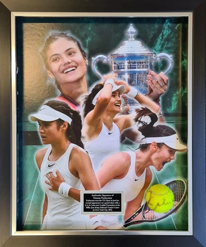 Emma Raducanu US Open Champion 2021 Signed Ball Montage