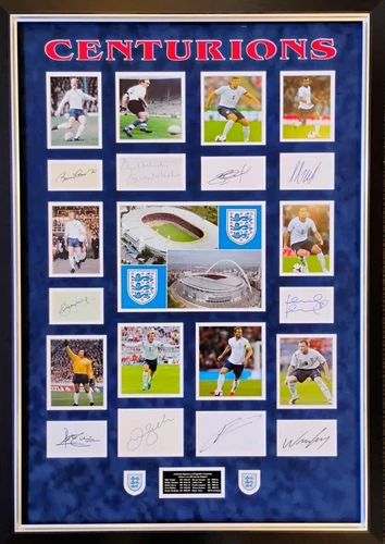 England Football Centurions Signed Montage