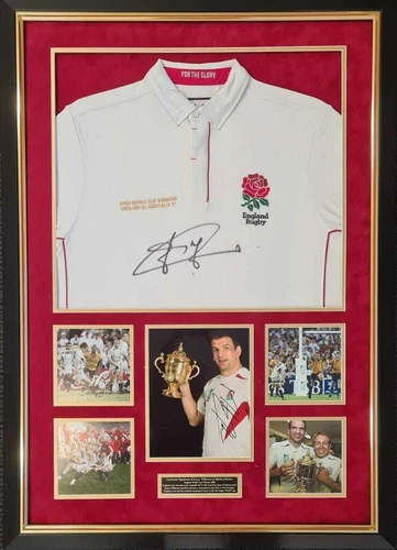 Jonny Wilkinson & Martin Johnson England 2003 Rugby World Cup Signed Shirt