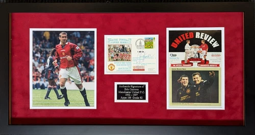 Eric Cantona Manchester United Signed Montage