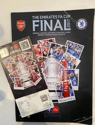 2017 FA Cup Final Programme and Ticket - Arsenal v Chelsea