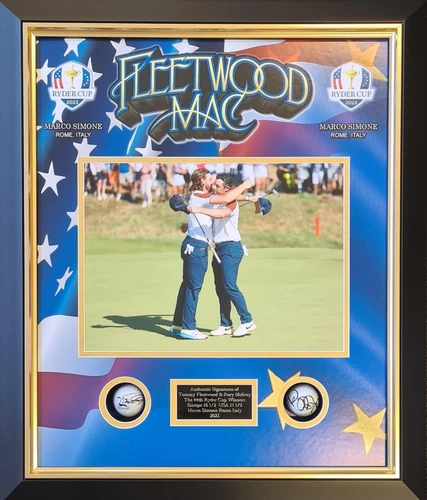 Rory McIlroy and Tommy Fleetwood 2023 Ryder Cup Signed Display
