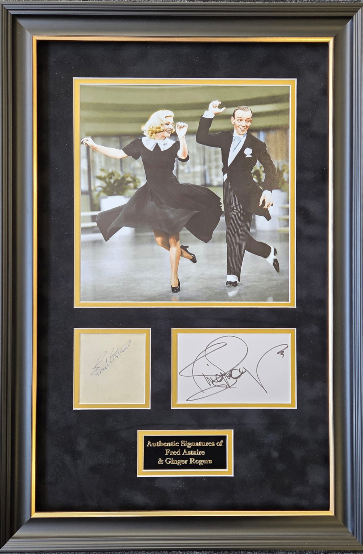 Fred Astaire & Ginger Rogers Vintage Signed Montage