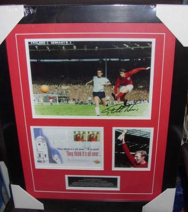 Geoff Hurst & Kenneth Wolstenholme England 1966 Signed Montage