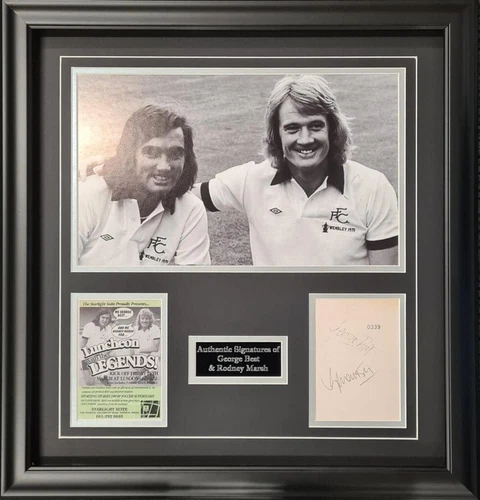 George Best and Rodney Marsh Signed Montage