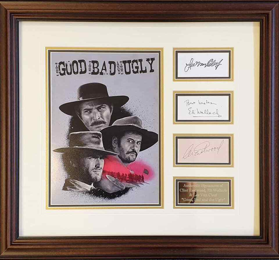 The Good, The Bad and The Ugly - Triple Signed Display