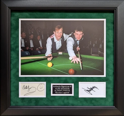 Alex Higgins and Jimmy White Signed Montage