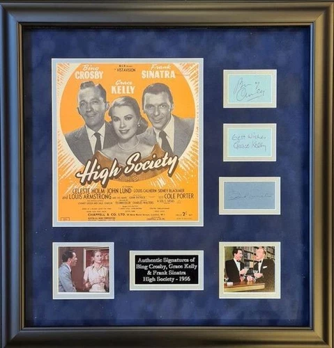 Frank Sinatra, Grace Kelly, Bing Crosby High Society Signed Montage