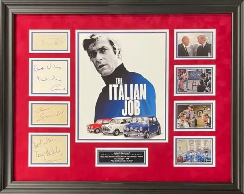 The Italian Job 1969 Signed Montage - Caine, Coward, Hill, Beckley