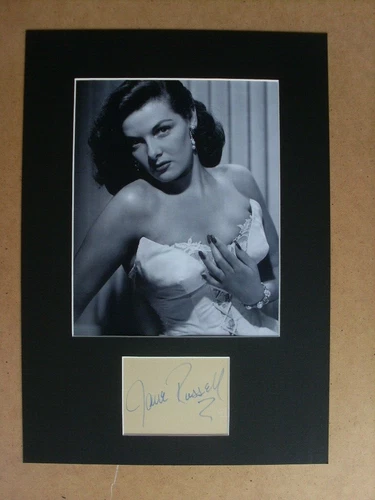 Jane Russell Vintage Signed Montage