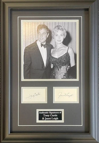 Janet Leigh and Tony Curtis Vintage Signed Montage