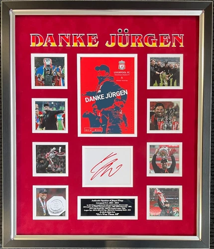 Jurgen Klopp Farewell Liverpool Signed Montage