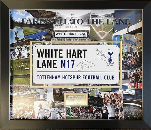 Harry Kane & Dele Alli Tottenham Farewell to the Lane Signed Display