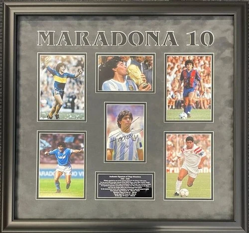 Diego Maradona Signed Montage