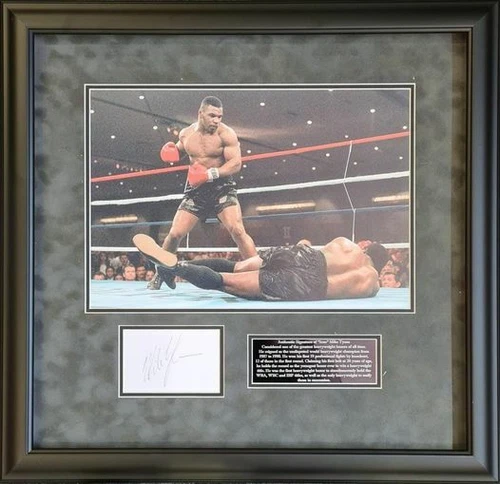 Mike Tyson Signed Framed Display