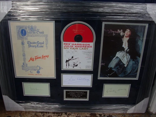 Julie Andrews & Rex Harrison 'My Fair Lady' Signed Vintage Montage