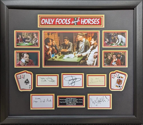 Only Fools and Horses Poker Scene Signed Montage - Jason, Lyndhurst, Pearce