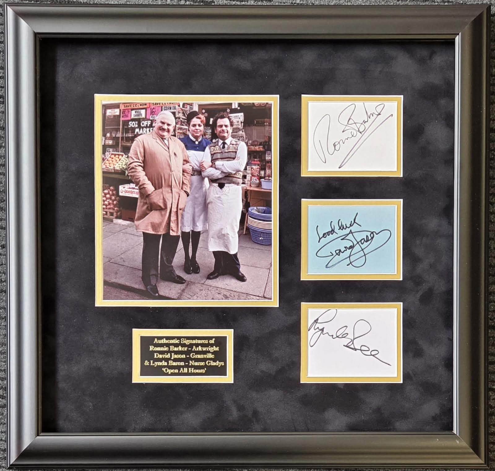 Open All Hours Triple-Signed Cast Display