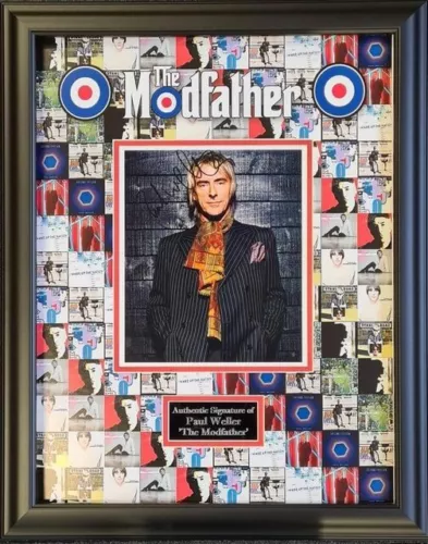 Paul Weller The Modfather Signed Montage
