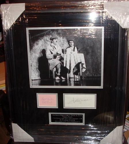 Peter Cook and Dudley Moore Vintage Signed Montage