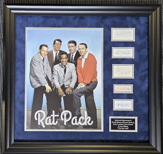 The Rat Pack – Sinatra, Martin, Davis Jr, Lawford & Bishop Signed Display