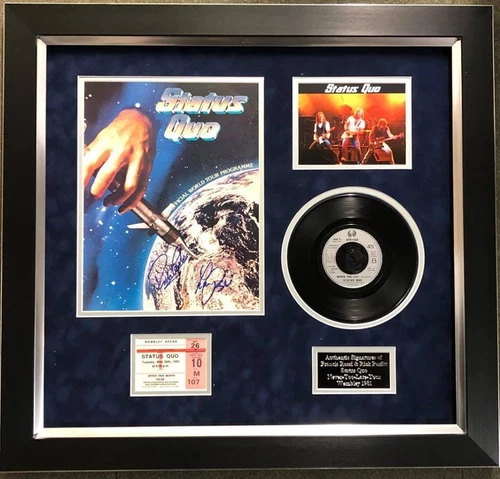 Status Quo Signed Montage - Rick Parfitt & Francis Rossi