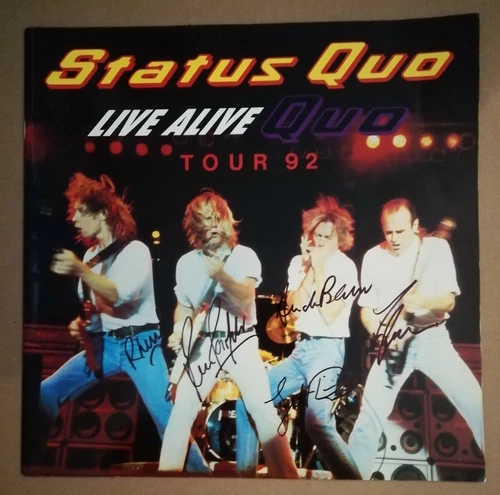 Status Quo Live Alive Signed Tour Programme 1992