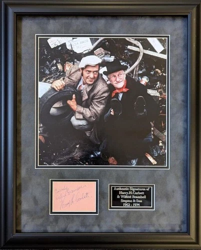 Harry H Corbett and Wilfred Brambell Steptoe and Son Vintage Signed Montage