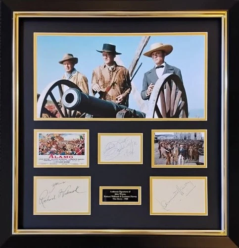John Wayne, Richard Widmark, Laurence Harvey The Alamo Signed