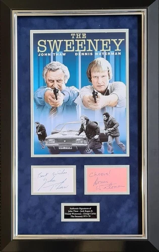 The Sweeney - John Thaw & Dennis Waterman Signed Montage