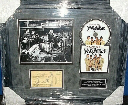 The Yardbirds Signed Montage - Relf, Dreja, Beck, Samwell-Smith, McCarty
