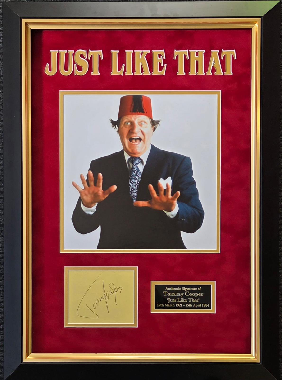 Tommy Cooper Signed Montage
